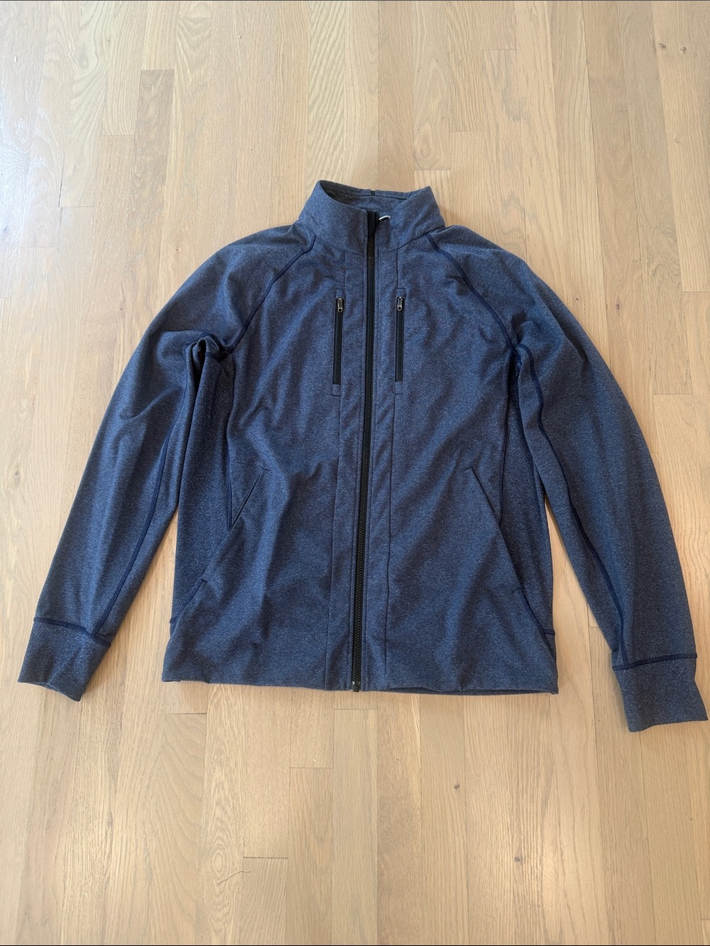 Lululemon Athletica Men's Navy Zip-Front Track Sweatshirt Jacket